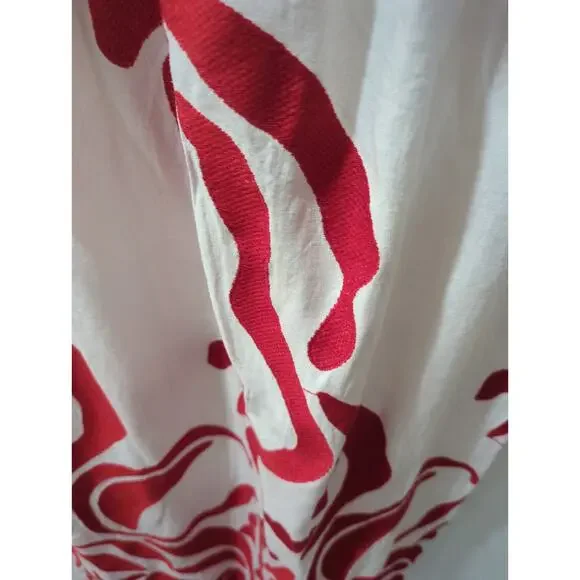 Anthropologie Front Cut Out Linen Blend Maxi Dress - Picture 6 of 7